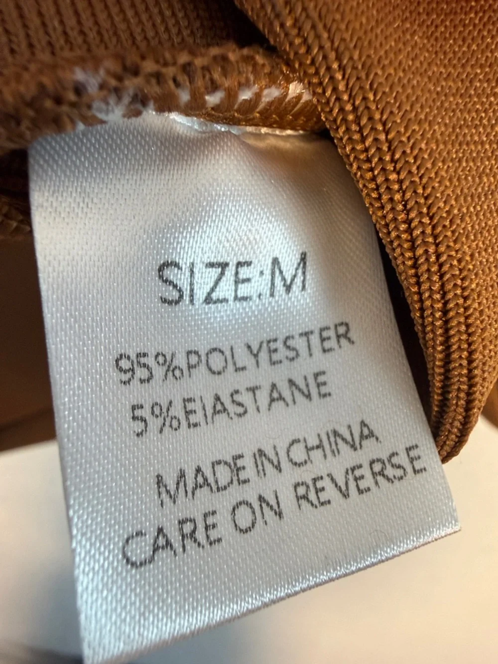 ALIEVA Jade Off-Shoulder Dress in Tawny Brown Size Medium - Picture 7 of 7